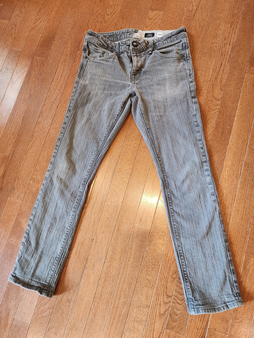 Volcom Men's Slim Straight Gray Jeans
